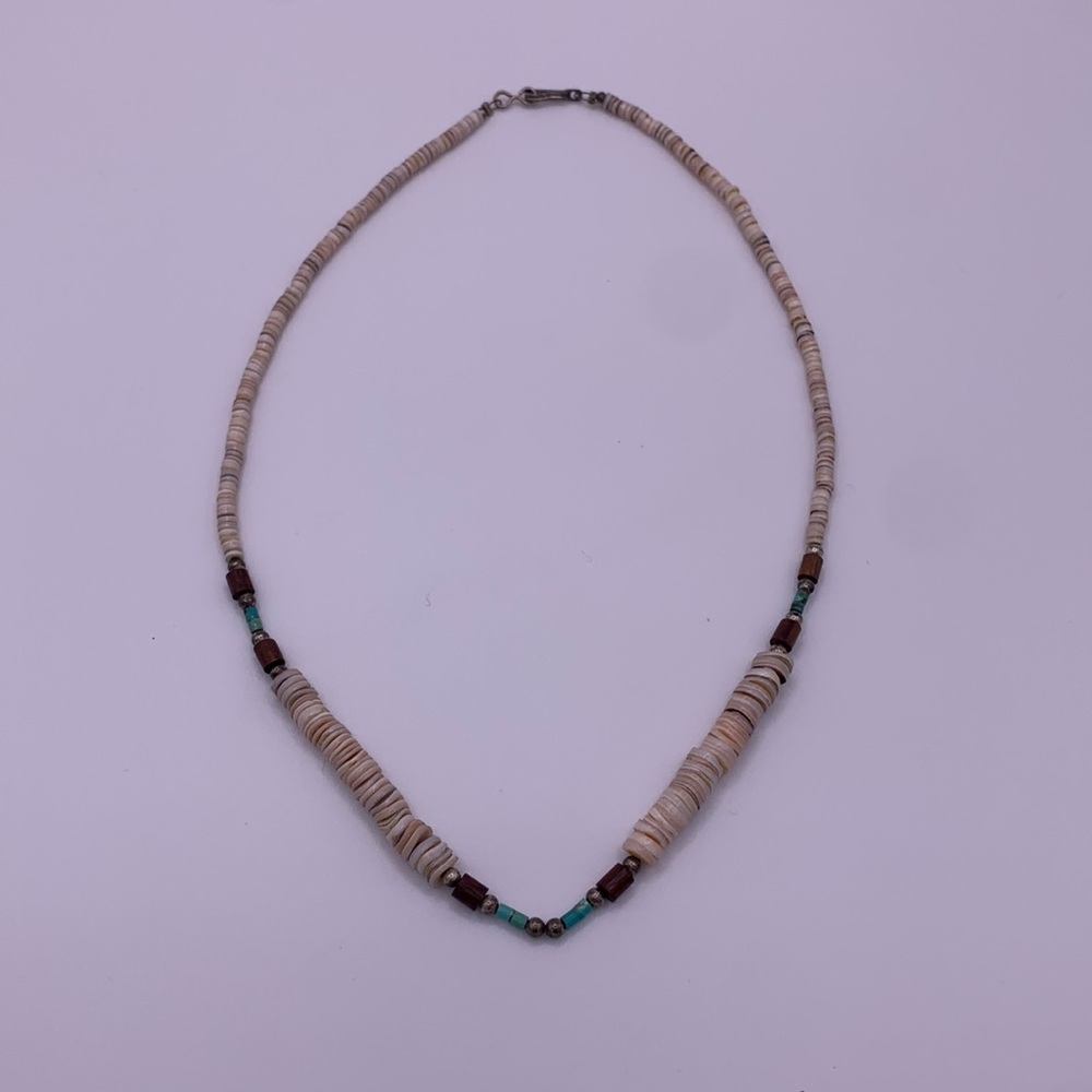Disc Beaded Handmade Necklace Delicate and Unique 8-9” Long